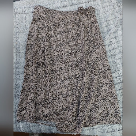 Kirious LA Animal Print Wrap Skirt, Womens Large, Tan - Picture 1 of 7